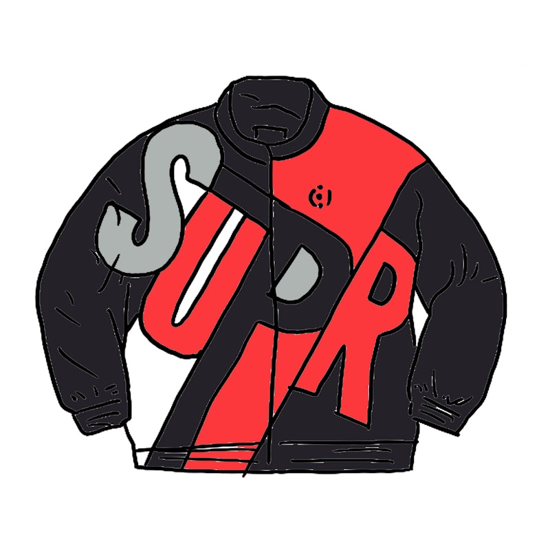 Supreme Big Letter Track Jacket Zwart