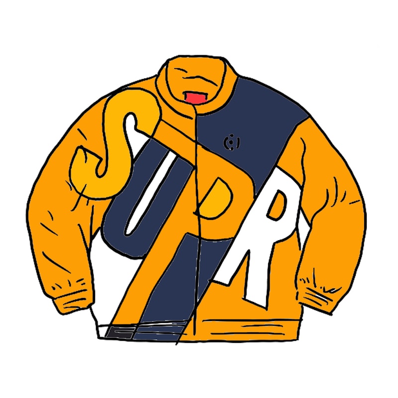Supreme Big Letter Track Jacket Dark Oranje