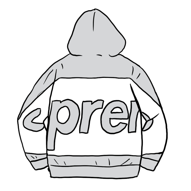 Supreme Big Logo Hooded Sweatshirt Heather Grijs