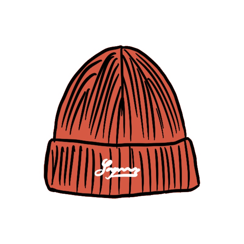 Supreme Bleached Rib Beanie Burnt Oranje