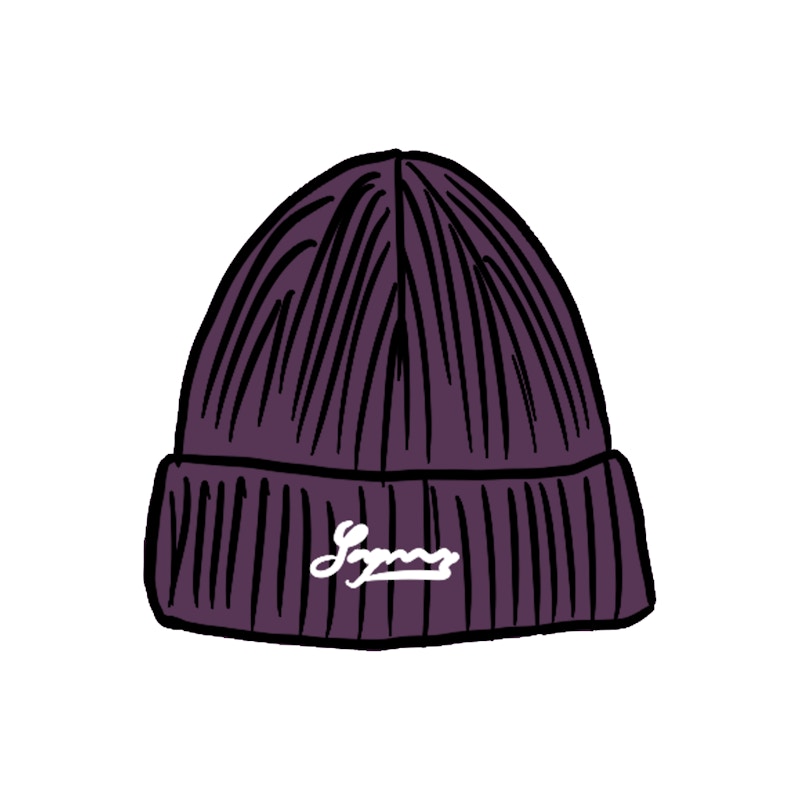 Supreme Bleached Rib Beanie Paars