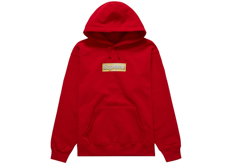 Supreme Bling Box Logo Hooded Sweatshirt Rood