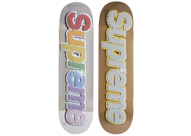 Supreme Bling Box Logo Skateboard Deck Set