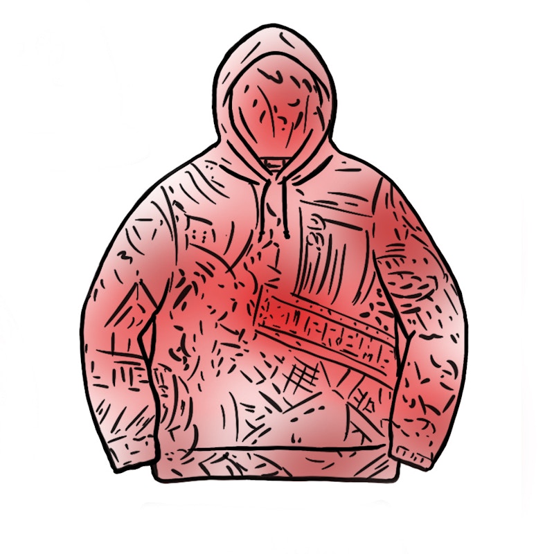 Supreme Bling Hooded Sweatshirt Rood