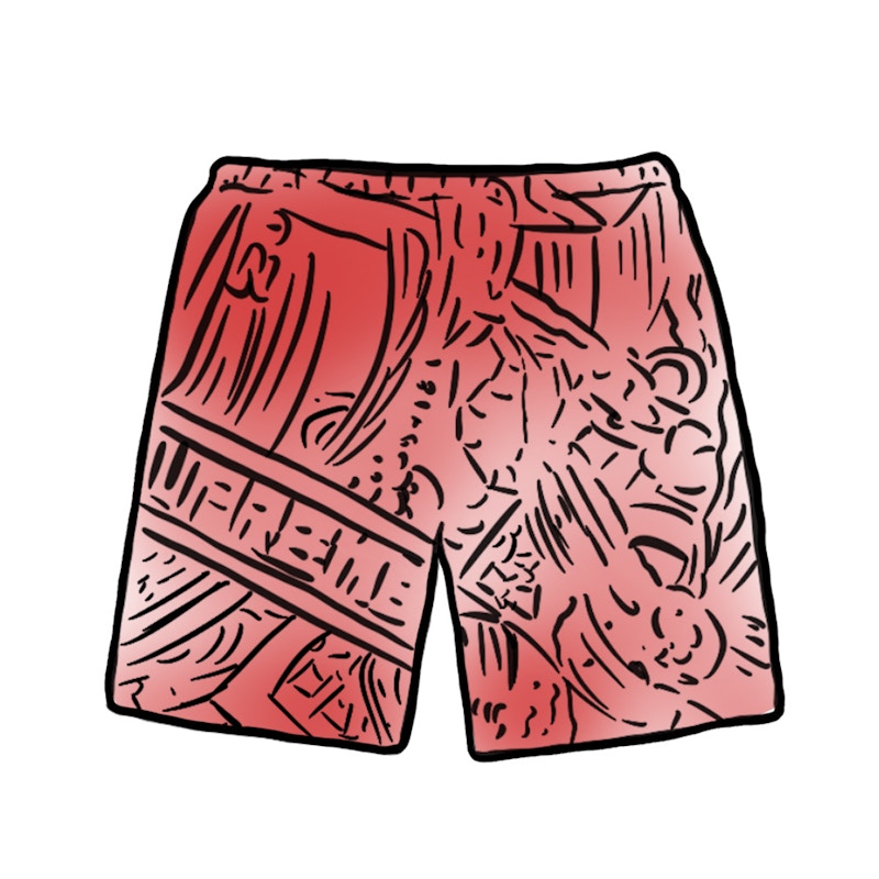 Supreme Bling Sweatshort Rood