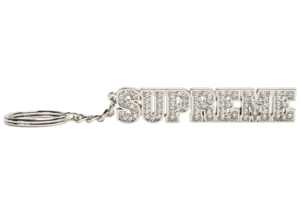 Supreme Block Logo Keychain Zilver