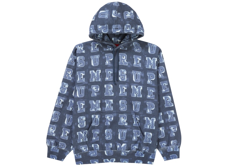 Supreme Blocks Hooded Sweatshirt Blauw