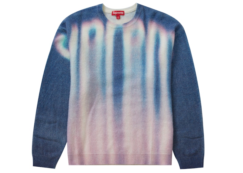 Supreme Blurred Logo Sweater Blauw