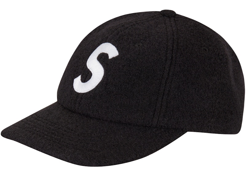 Supreme Boiled Wool S Logo 6-Panel Zwart