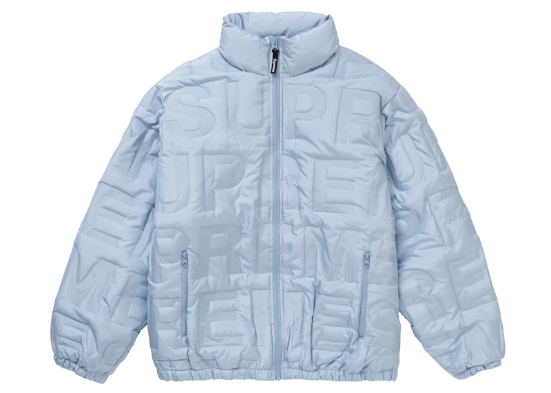 Supreme Bonded Logo Down Jacket Blauw