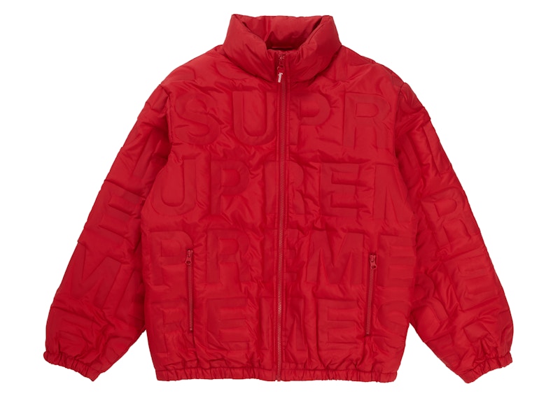 Supreme Bonded Logo Down Jacket Rood