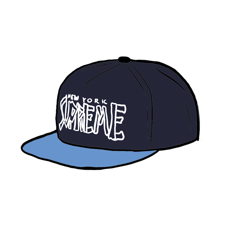 Supreme Bones Logo 5-Panel Blauw