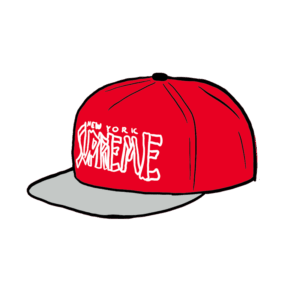 Supreme Bones Logo 5-Panel Rood