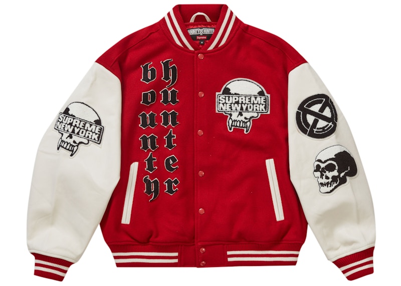 Supreme Bounty Hunter Varsity Jacket Rood