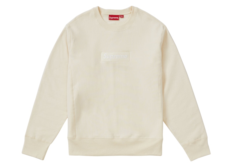 Supreme Box Logo Crewneck Natural