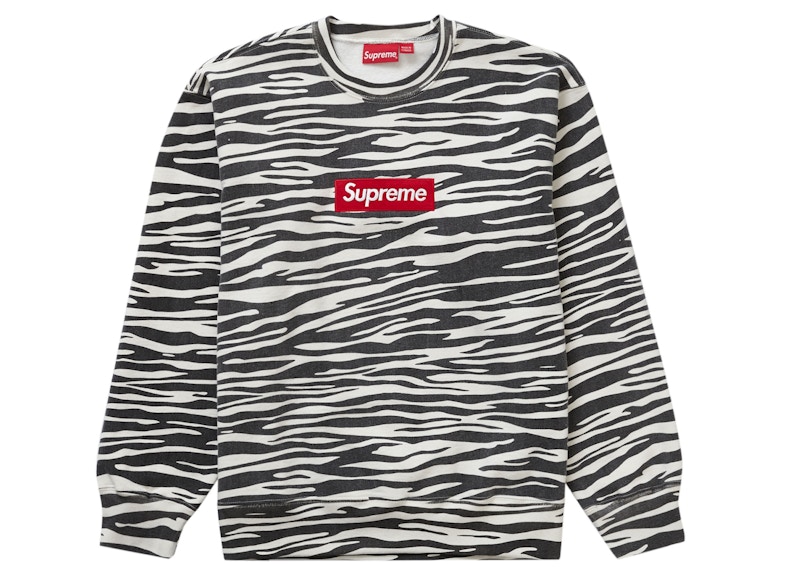 Supreme Box Logo Crewneck Zebra