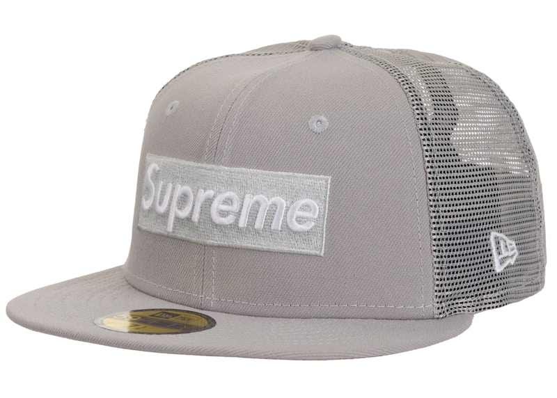 Supreme Box Logo Mesh Back New Era Cap SS24 Grijs