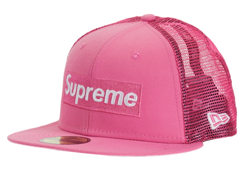 Supreme Box Logo Mesh Back New Era Roze
