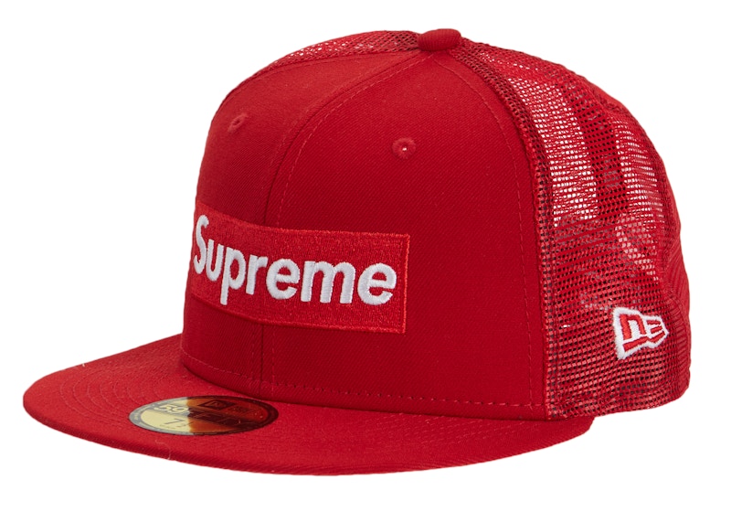 Supreme Box Logo Mesh Back New Era Rood