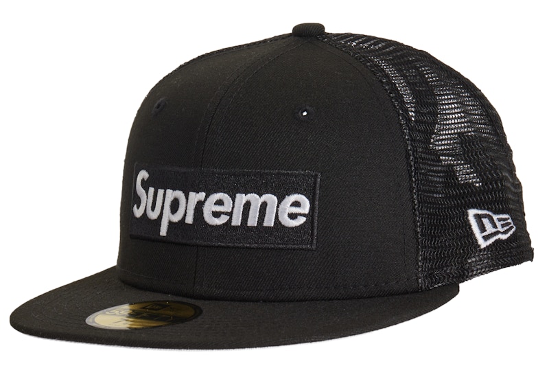 Supreme Box Logo Mesh Back New Era Hat Zwart