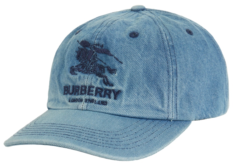 Supreme Burberry 6-Panel Washed Blauw