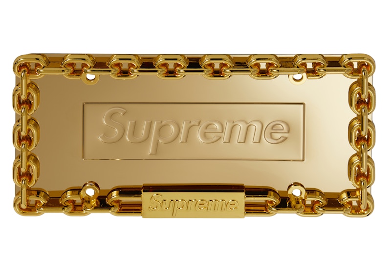 Supreme Chain License Plate Frame Goud
