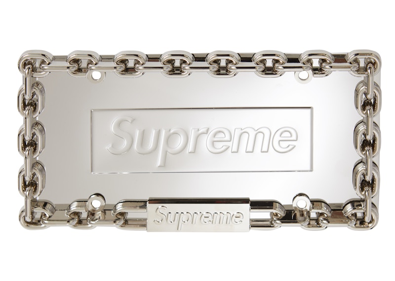 Supreme Chain License Plate Frame Zilver