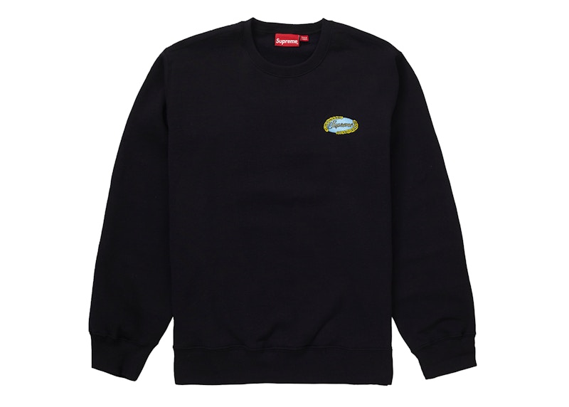 Supreme Chain Logo Crewneck Zwart