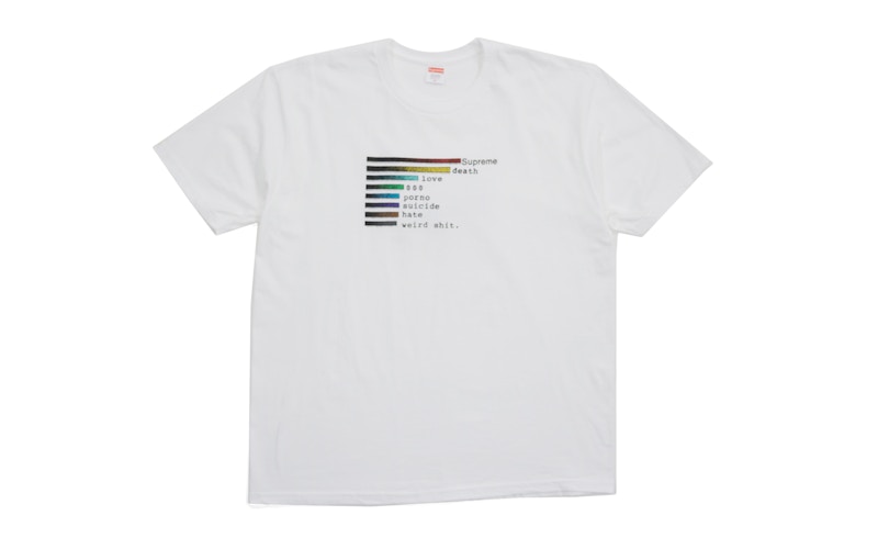 Supreme Chart Tee Wit