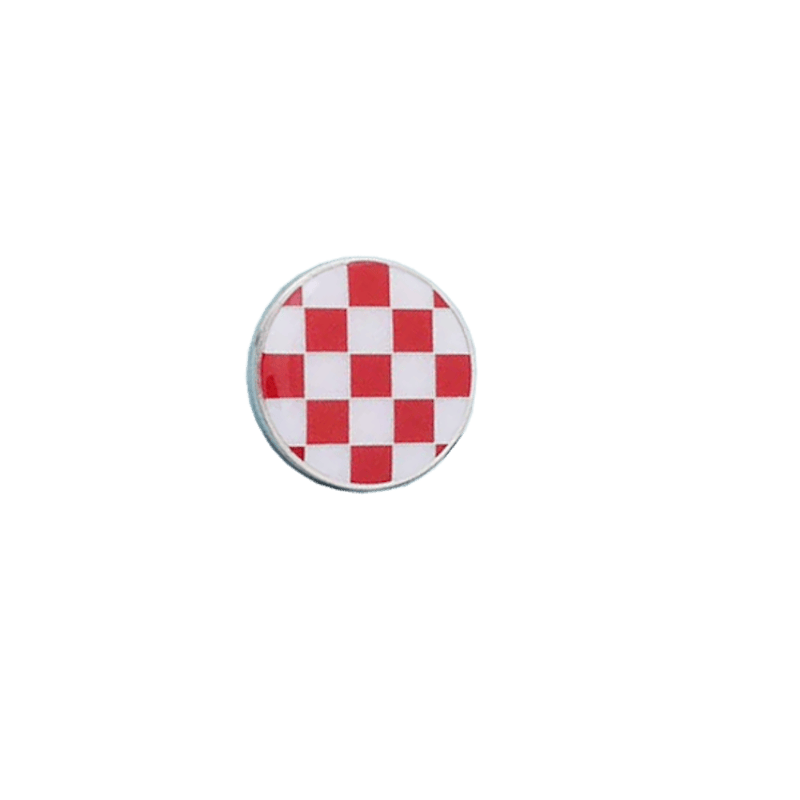 Supreme Checkerboard Pin Zilver