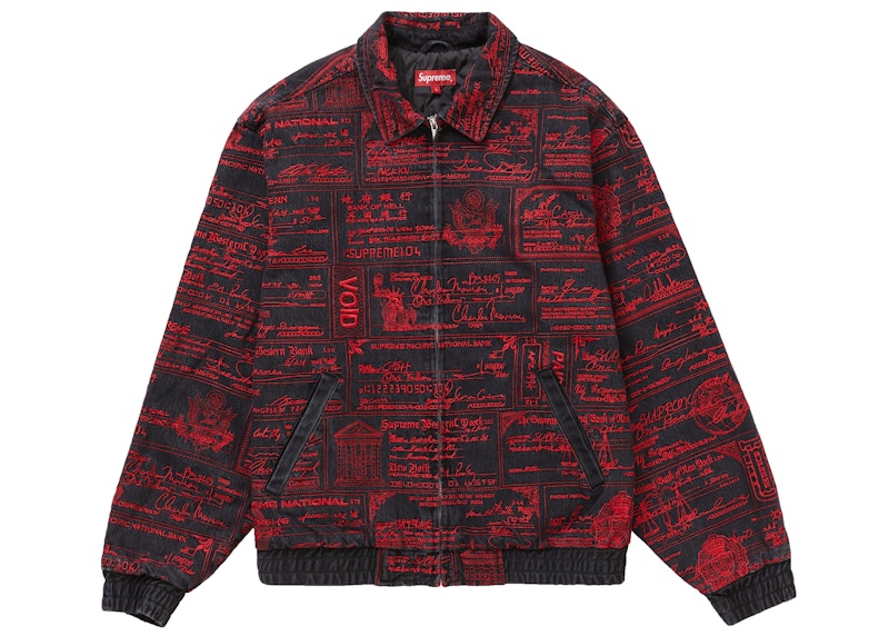 Supreme Checks Embroidered Jacket Zwart