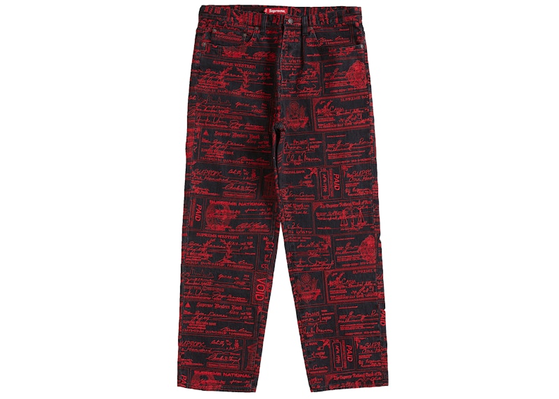 Supreme Checks Embroidered Jean Zwart