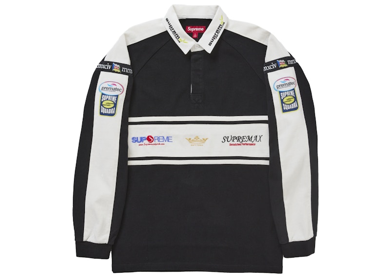 Supreme Chest Stripe Rugby Zwart