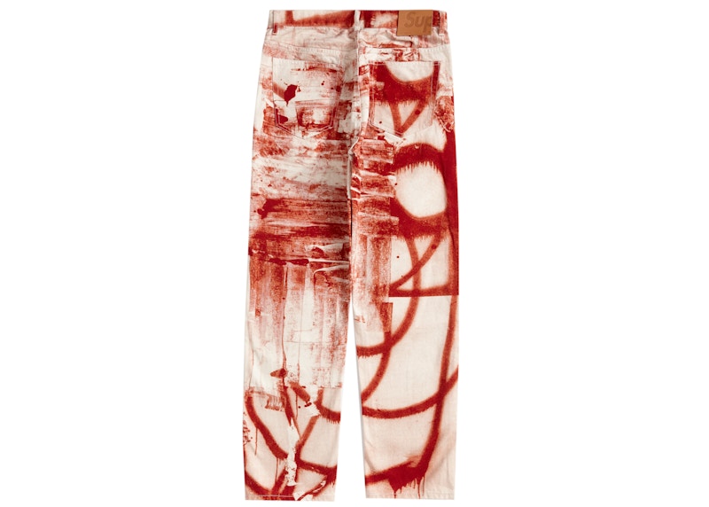 Supreme Christopher Wool Regular Jean Rood