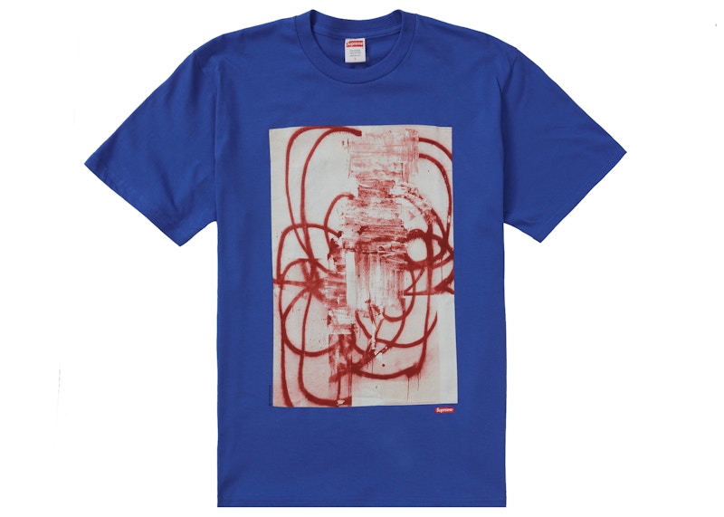 Supreme Christopher Wool 2001 Tee Royal Blauw
