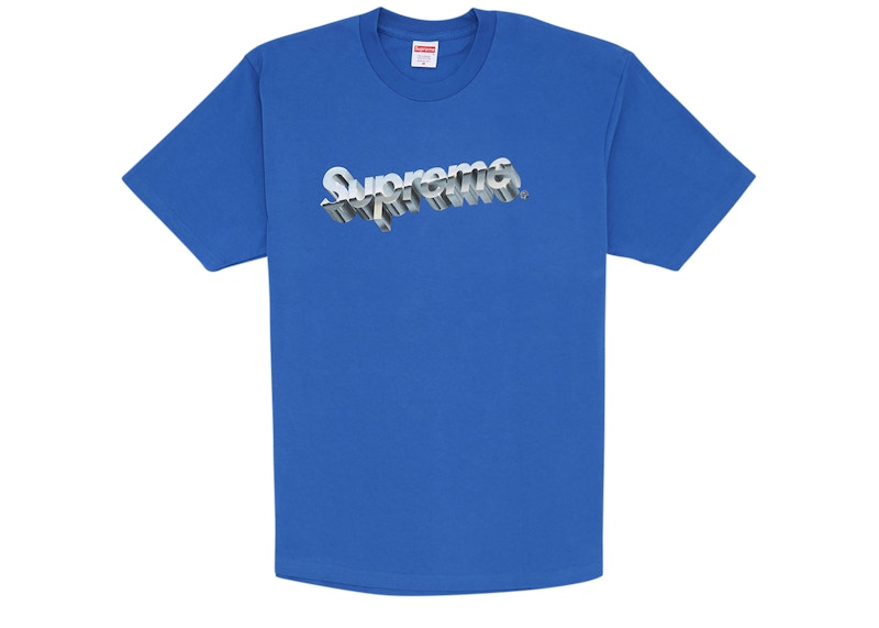 Supreme Chrome Logo Tee Royal Blauw