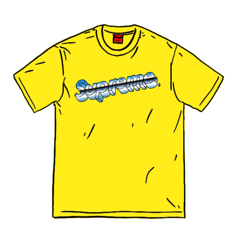 Supreme Chrome Logo Tee Geel