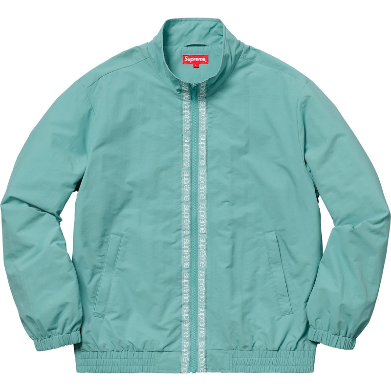 Supreme Classic Logo Taping Track Jacket Pale Groen