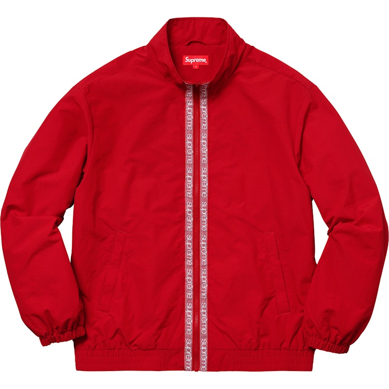 Supreme Classic Logo Taping Track Jacket Rood