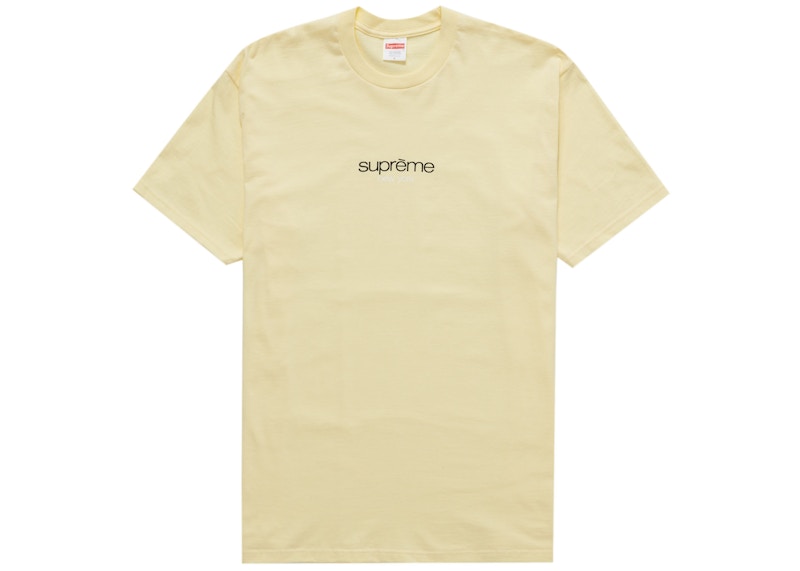Supreme Classic Logo Tee Pale Geel