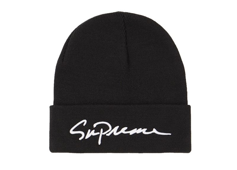 Supreme Classic Script Beanie Zwart