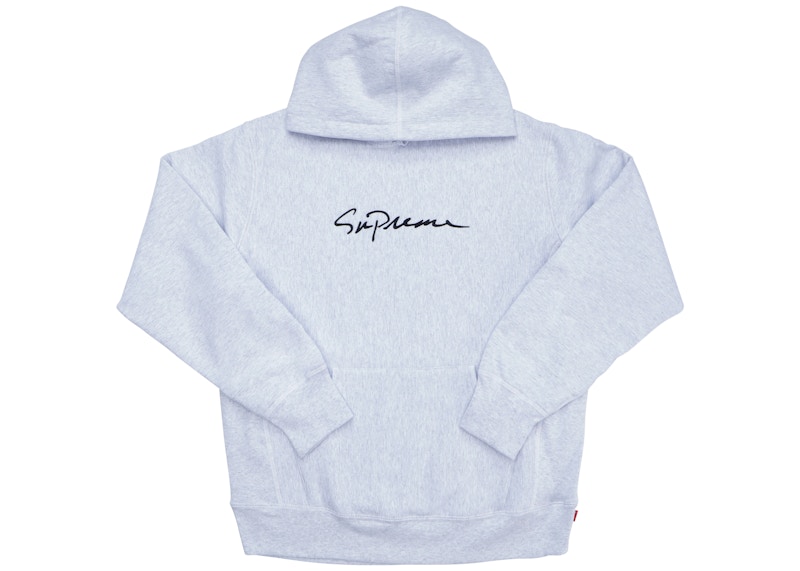 Supreme Classic Script Hooded Sweatshirt Ash Grijs
