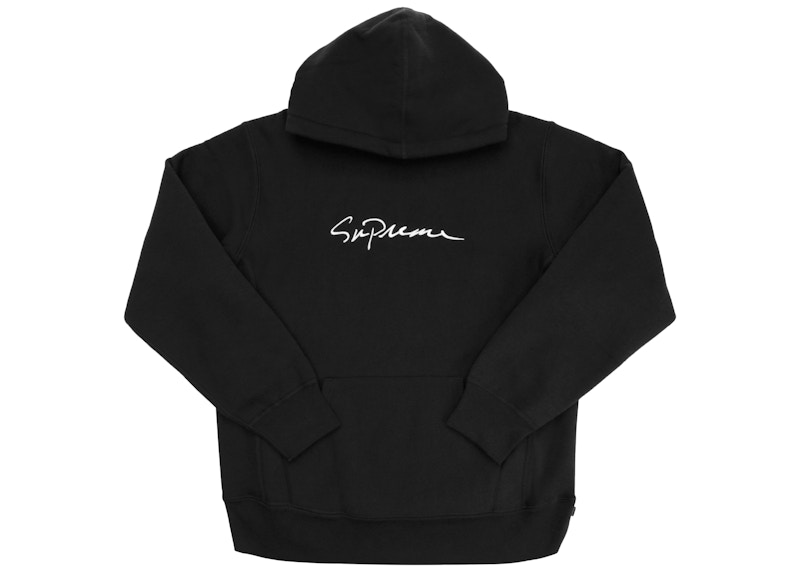 Supreme Classic Script Hooded Sweatshirt Zwart