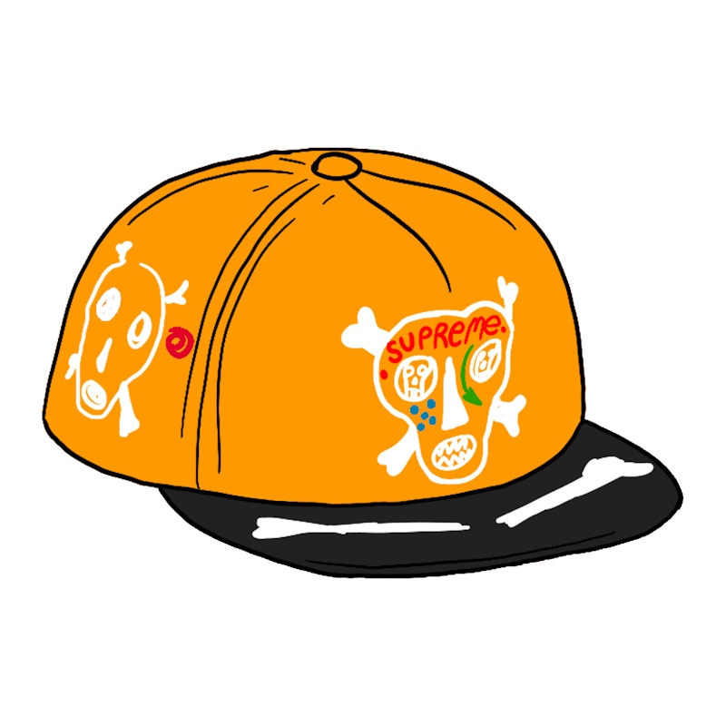 Supreme Clayton Patterson Skulls 5-Panel Oranje