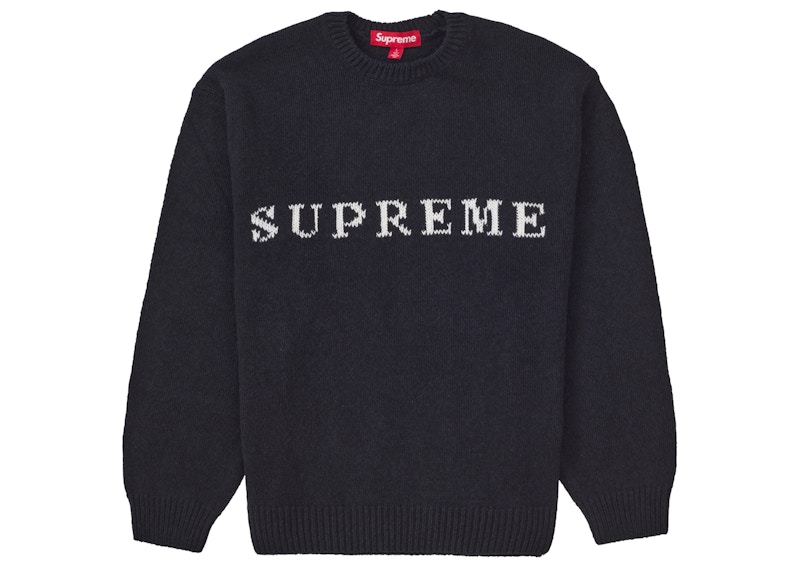 Supreme Contrast Logo Sweater Zwart