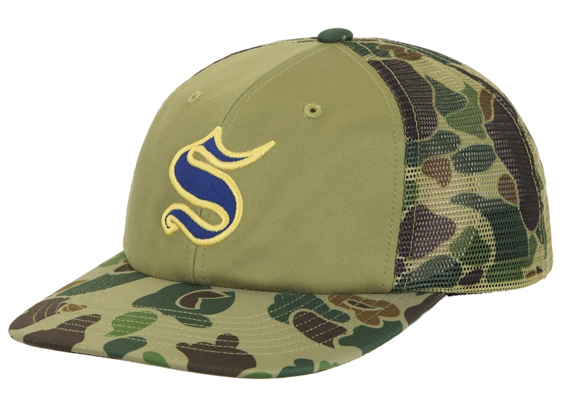 Supreme Contrast S Mesh Back 6-Panel Olijf