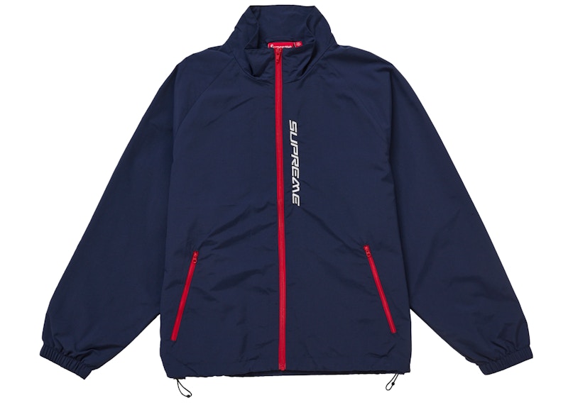 Supreme Contrast Zip Track Jacket Blauw