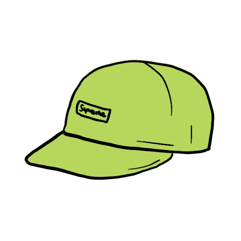 Supreme Cordura Small Box 6-Panel Lime Groen