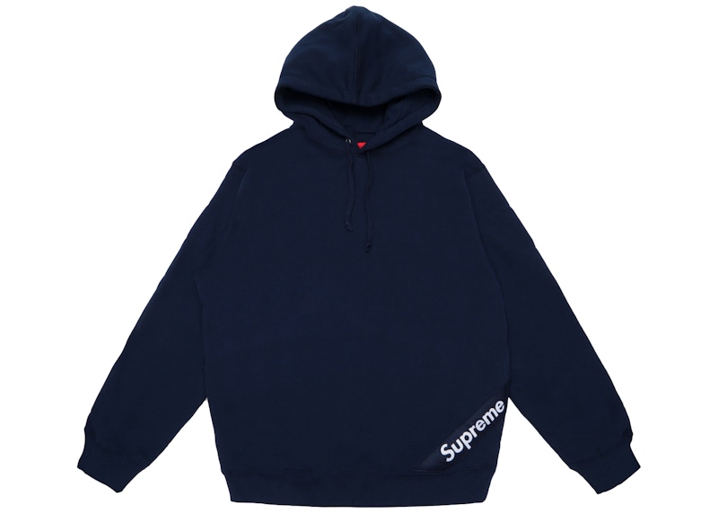 Supreme Corner Label Hooded Sweatshirt Blauw