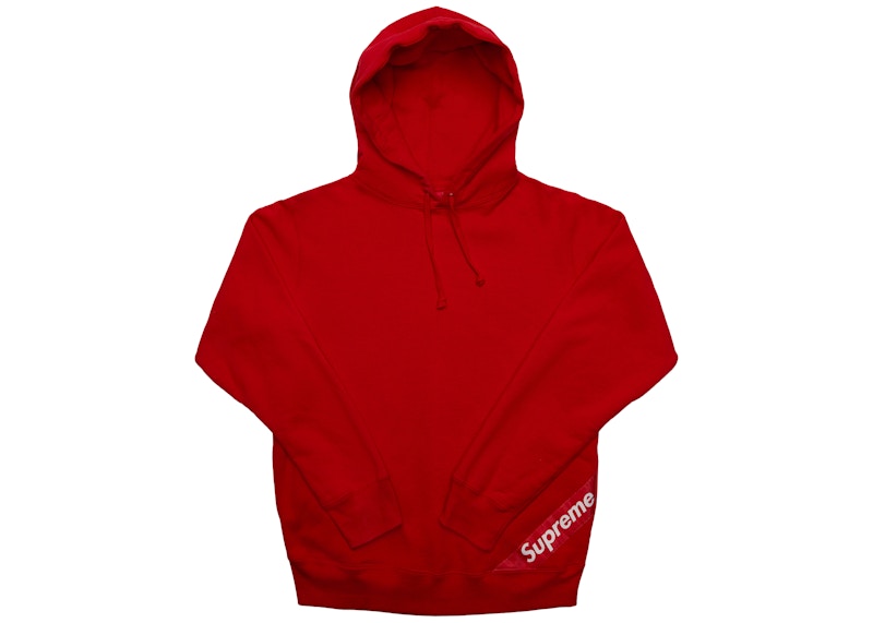 Supreme Corner Label Hooded Sweatshirt Rood